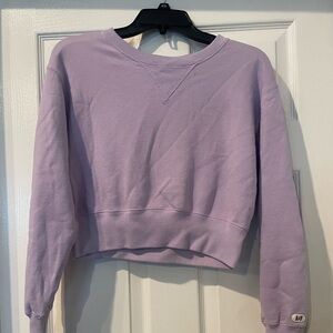 Abercrombie purple cropped hoodie